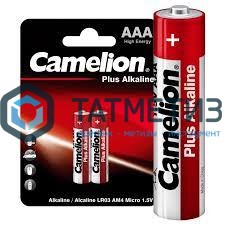 Батарейка алкалиновая тип AAA / LR03 1.5В Plus Alkaline LR03-BP2 BL2 (уп.2шт) Camelion 1651 -  магазин крепежа «ТАТМЕТИЗ»
