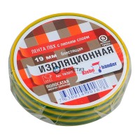 Изолента 19 мм х 20 м, ПВХ полосатая желто-зеленая Klebebander -  магазин крепежа «ТАТМЕТИЗ»