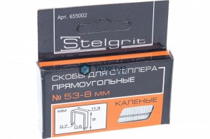 Скобы тип 53,  6 мм, закаленые, STELGRIT, 1000шт -  магазин крепежа «ТАТМЕТИЗ»