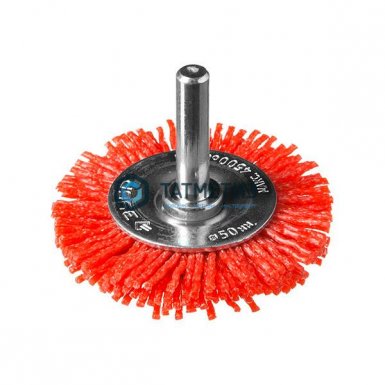 Щетка для дрели дисковая  50 мм, нейлоновая проволока с абразивным покрытием, ЗУБР ПРОФ -  магазин «ТАТМЕТИЗ»