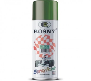 Краска аэроз. BOSNY 520 мл. №027  ЗЕЛЕНЫЙ ЛИСТ -  магазин «ТАТМЕТИЗ»
