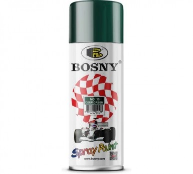 Краска аэроз. BOSNY 520 мл. №013  ТЕМНО-ЗЕЛЕНАЯ -  магазин «ТАТМЕТИЗ»