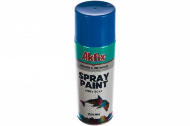 Краска аэроз. СИНЯЯ  глянц. RAL5017 400ML Gw.300Gr(6) Akfix -  магазин крепежа «ТАТМЕТИЗ»