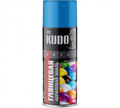 Краска аэроз. KUDO 520 мл. №1010  ГОЛУБАЯ  RAL 5012 -  магазин крепежа «ТАТМЕТИЗ»