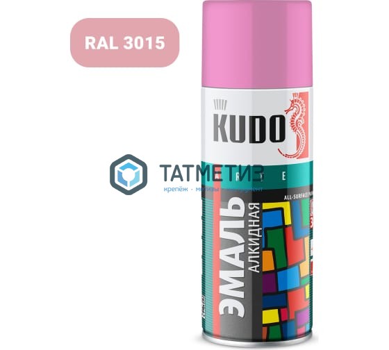 Краска аэроз. KUDO 520 мл. №1014 РОЗОВАЯ RAL 3015 Краска аэроз. KUDO 520 мл. №1014 РОЗОВАЯ RAL 3015
