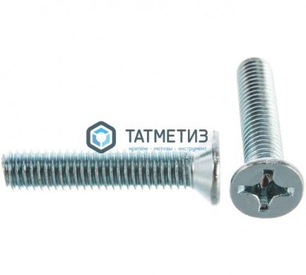 Винт потай DIN 965 оц 6х 50 (2600 шт/уп) КК | «ТАТМЕТИЗ» Винт потай DIN 965 оц 6х 50 (2600 шт/уп) КК - магазин крепежа «ТАТМЕТИЗ»